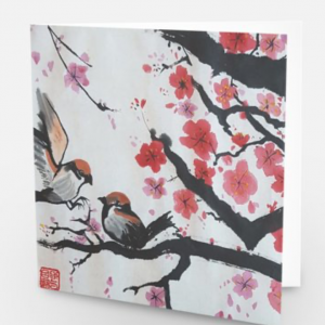 Love Blossoms - Greetings Card