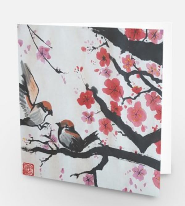 Love Blossoms - Greetings Card