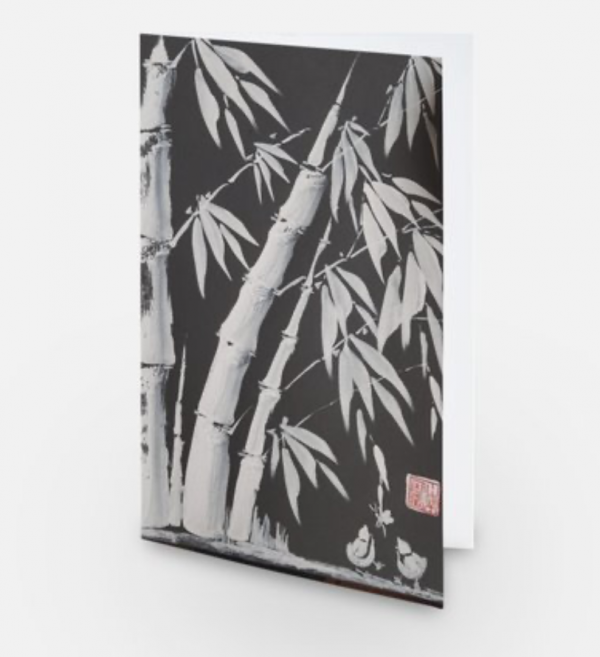 Winter Bamboo - Greetings Card